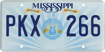 MS license plate PKX266