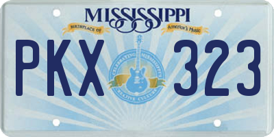 MS license plate PKX323