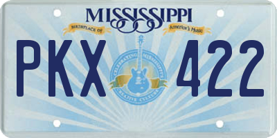 MS license plate PKX422