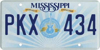 MS license plate PKX434