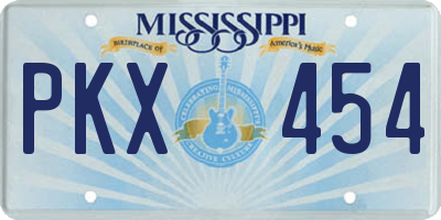 MS license plate PKX454