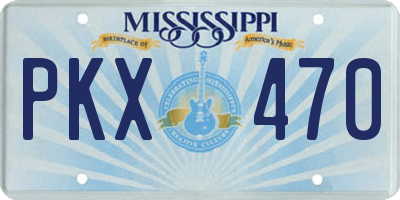 MS license plate PKX470