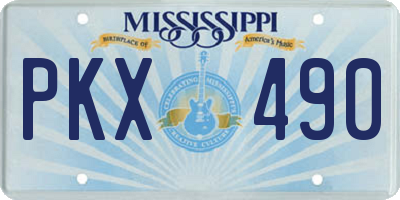MS license plate PKX490