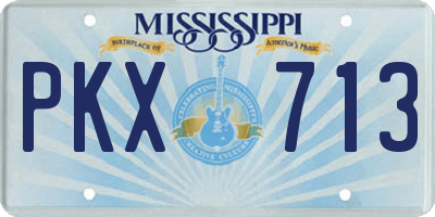 MS license plate PKX713