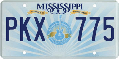 MS license plate PKX775