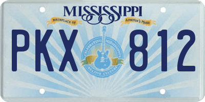 MS license plate PKX812