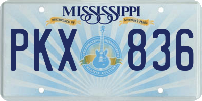 MS license plate PKX836
