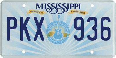 MS license plate PKX936
