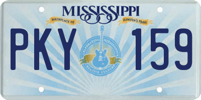 MS license plate PKY159