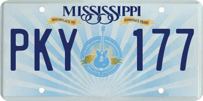 MS license plate PKY177