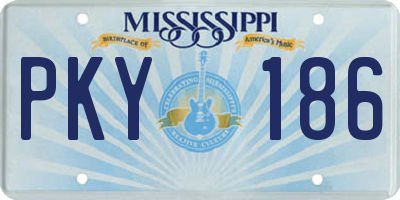 MS license plate PKY186