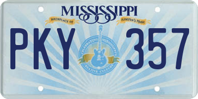 MS license plate PKY357
