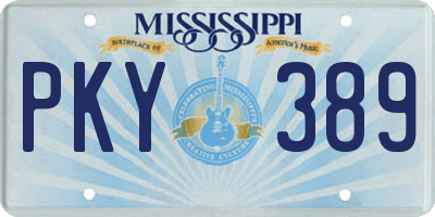 MS license plate PKY389