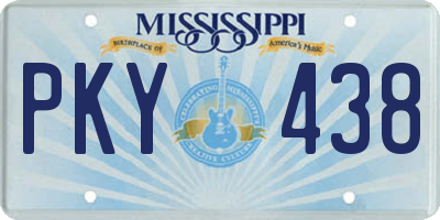 MS license plate PKY438