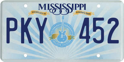 MS license plate PKY452