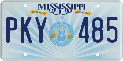 MS license plate PKY485