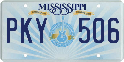 MS license plate PKY506