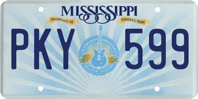 MS license plate PKY599