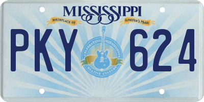 MS license plate PKY624