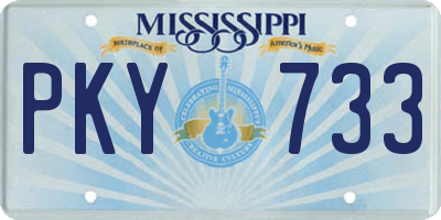 MS license plate PKY733