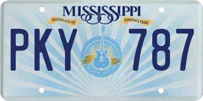MS license plate PKY787