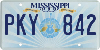 MS license plate PKY842