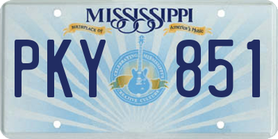 MS license plate PKY851