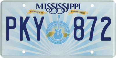 MS license plate PKY872