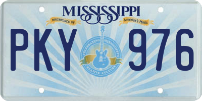 MS license plate PKY976