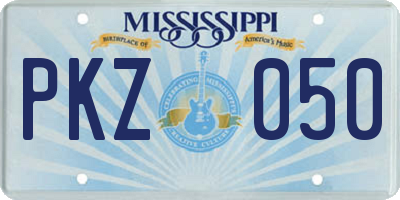 MS license plate PKZ050