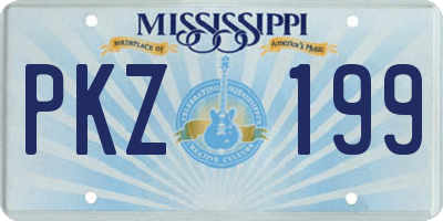 MS license plate PKZ199