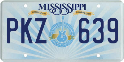 MS license plate PKZ639
