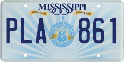 MS license plate PLA861