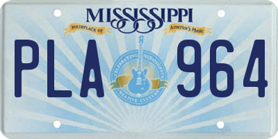MS license plate PLA964