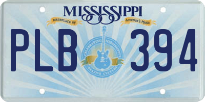 MS license plate PLB394