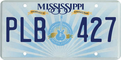 MS license plate PLB427