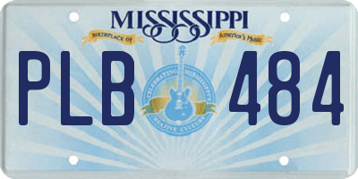 MS license plate PLB484