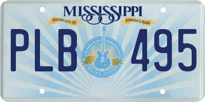 MS license plate PLB495