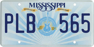 MS license plate PLB565