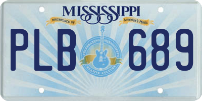 MS license plate PLB689