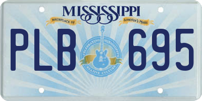MS license plate PLB695