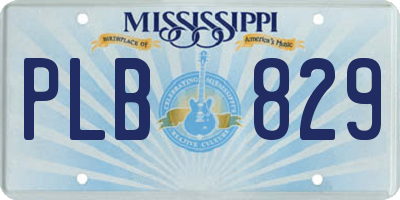 MS license plate PLB829