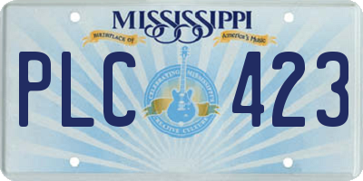 MS license plate PLC423