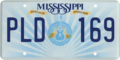 MS license plate PLD169