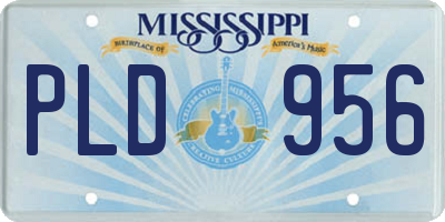 MS license plate PLD956