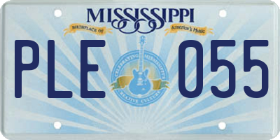 MS license plate PLE055