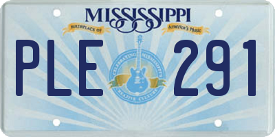 MS license plate PLE291