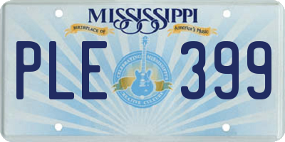 MS license plate PLE399