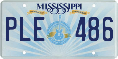 MS license plate PLE486