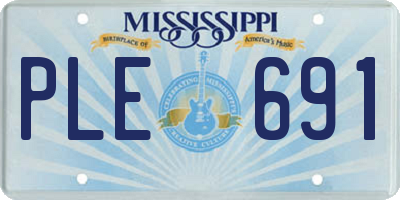 MS license plate PLE691